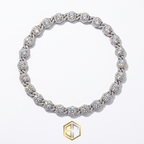 SOFT PARADISE Diamond Cuban Chain Necklace, silver-tone pave diamond links