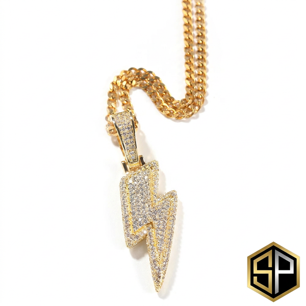 Soft Paradise electric spark necklace with sleek black cord and glowing blue LED pendant, stylish jewelry for modern fashion.