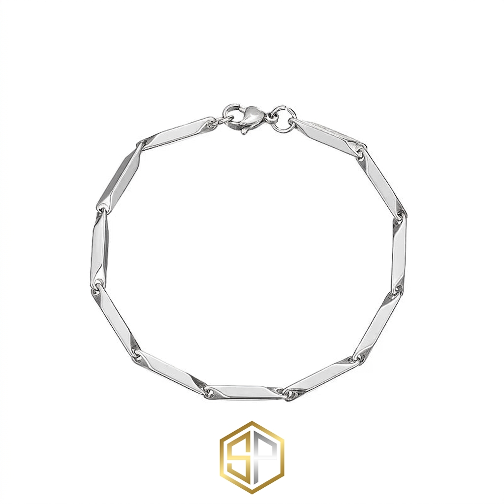 Soft Paradise melon seed chain bracelet featuring a delicate design with small, natural melon seed beads on a silver-tone chain.