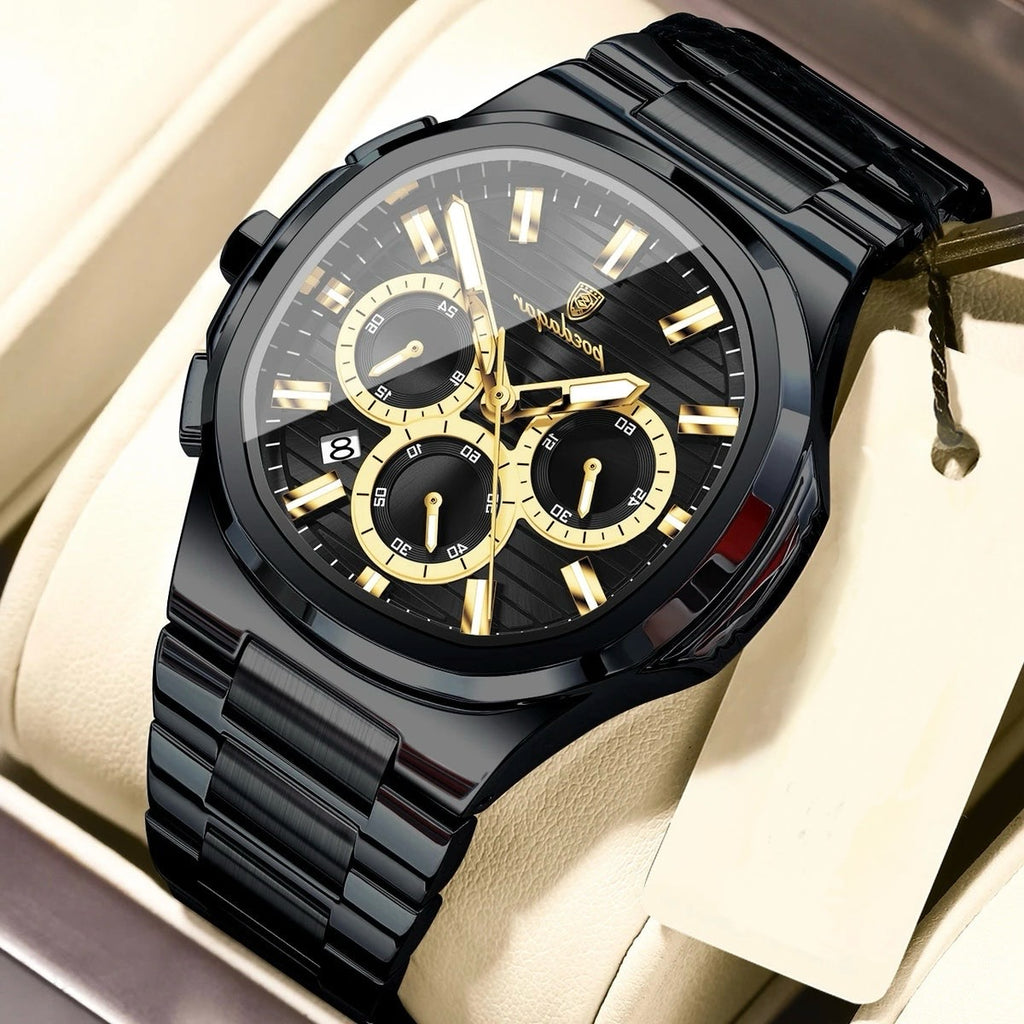 Business Chronograph Watch – Stainless Steel Quartz