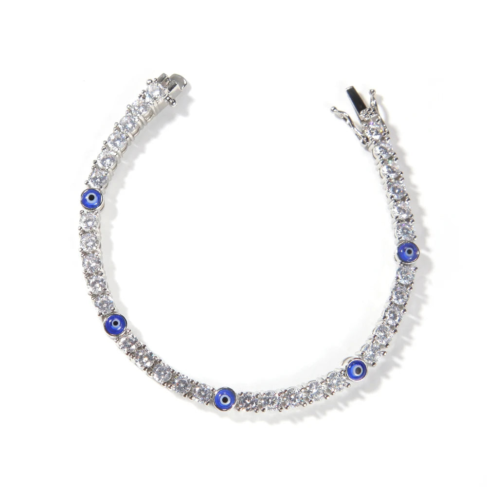 Turkish Eye CZ Tennis Bracelet