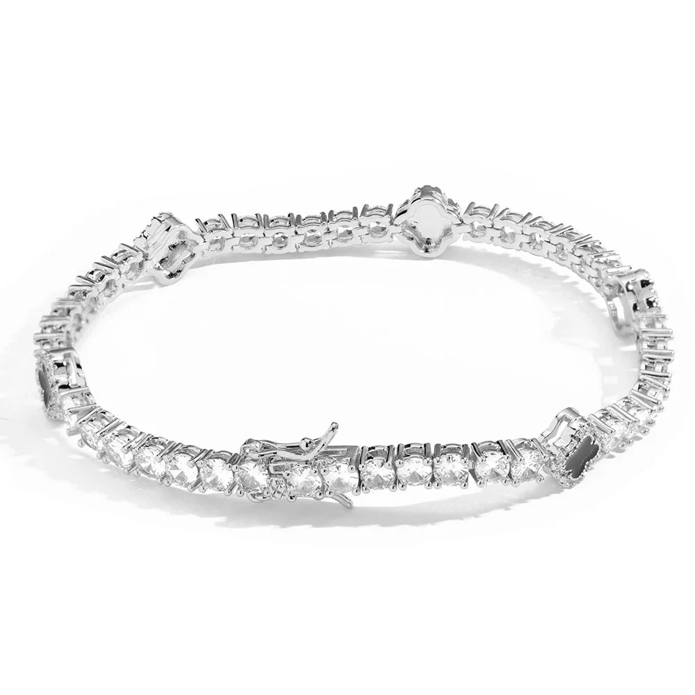 NY Fashion Design Dainty Tennis Chain Gold/Silver Plated Zircon Necklace Luxury Hip Hop Jewelry for Men Women party Gift