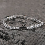 Green & White Tennis Bracelet