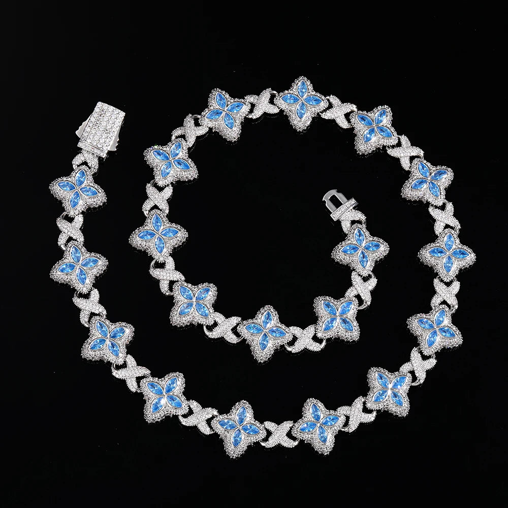 Floral Infinity Cuban Link Choker