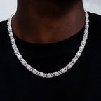 Diamond Cuban Chain Necklace by SOFT PARADISE; silver-tone with pave diamonds