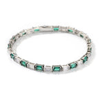 Green & White Tennis Bracelet