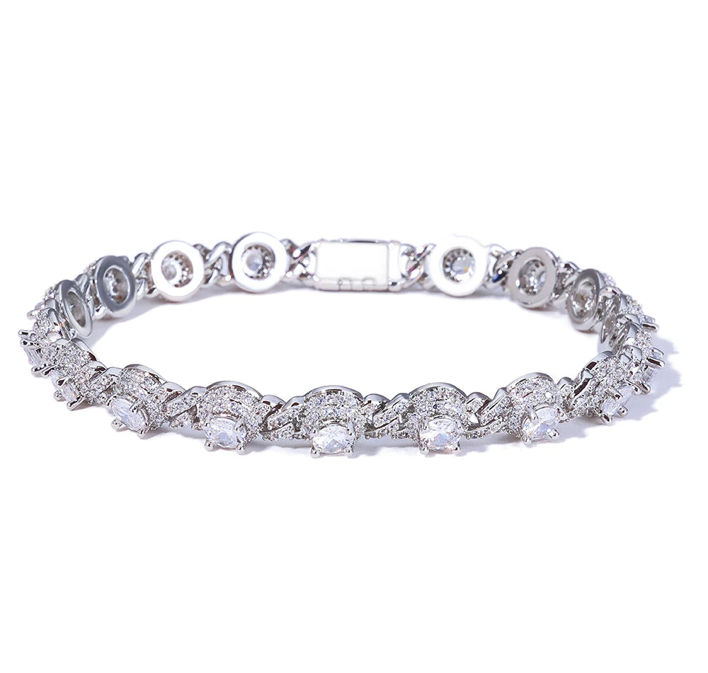 Iced Out Round Bead Bracelet