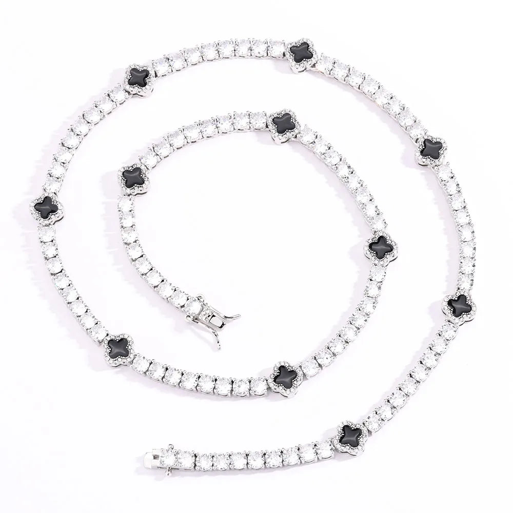 NY Fashion Design Dainty Tennis Chain Gold/Silver Plated Zircon Necklace Luxury Hip Hop Jewelry for Men Women party Gift