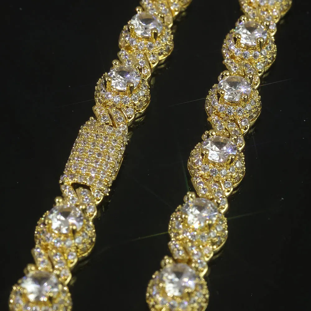 Iced Out Round Bead Bracelet