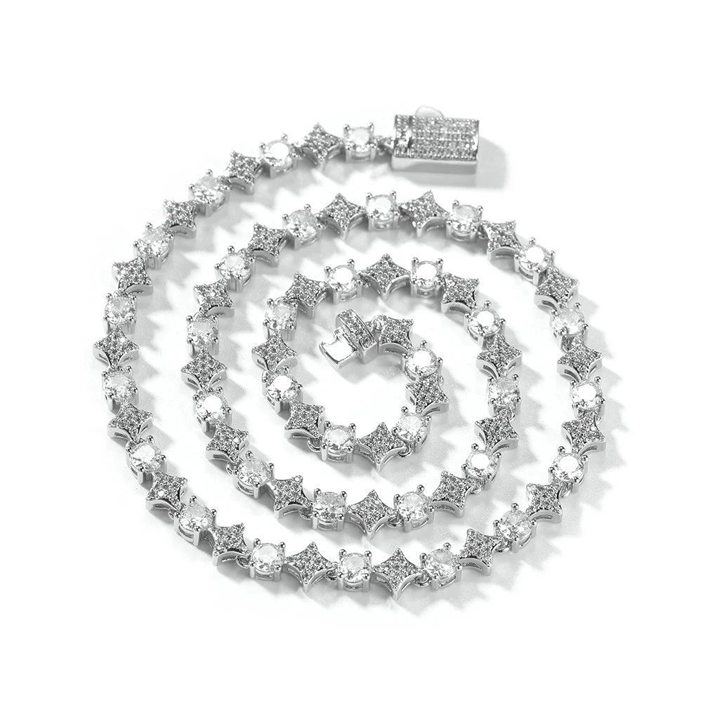 Star Tennis Chain Necklace