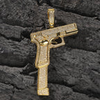 Iced Out Gun Pendant – Cubic Zirconia