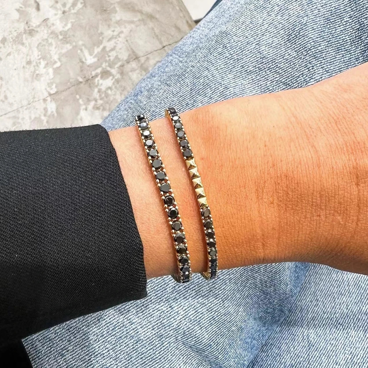 Punk Steel Charm Bracelet