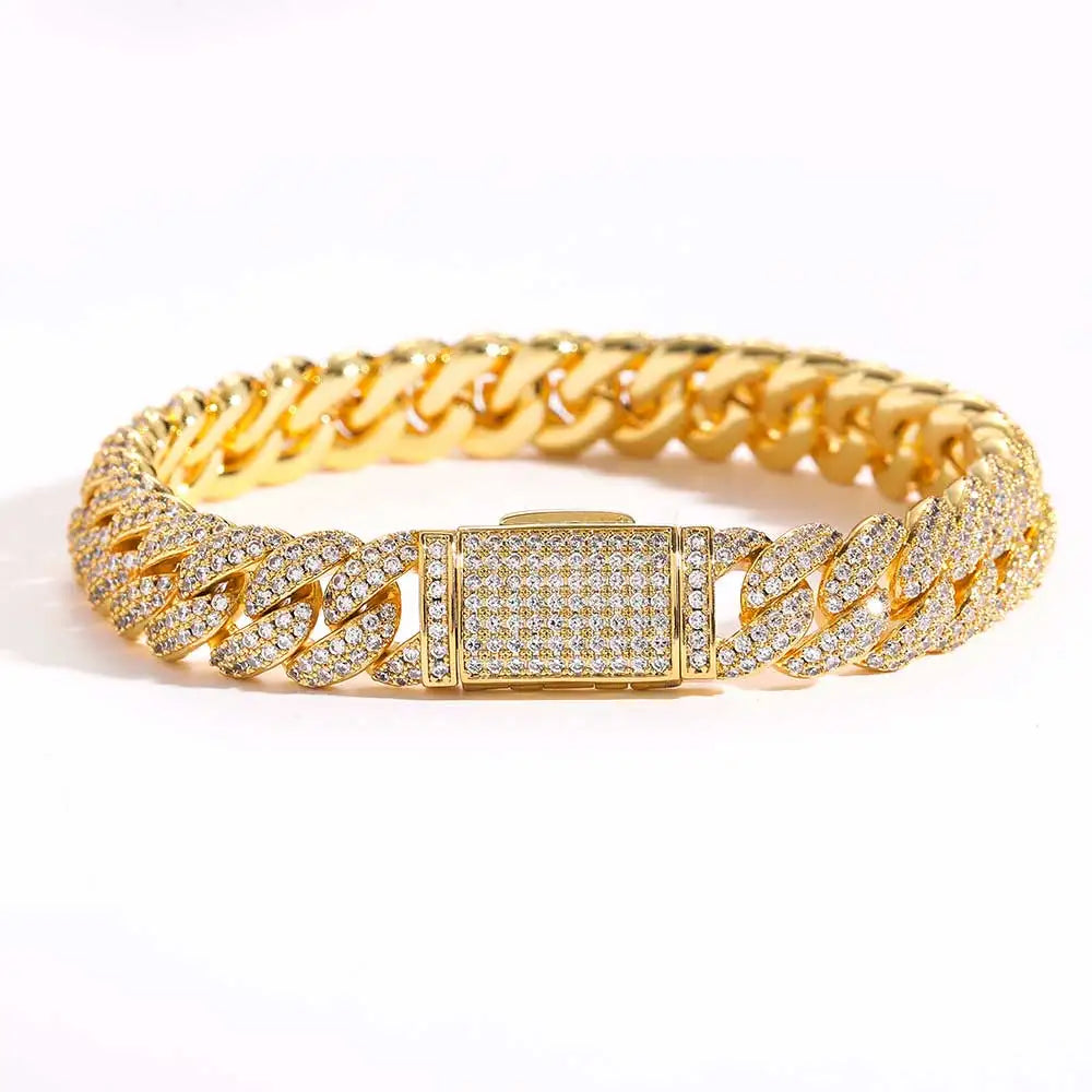Silver 10mm Bubble Cuban bracelet by SOFT PARADISE featuring rounded bubble-style links on a sleek chain.