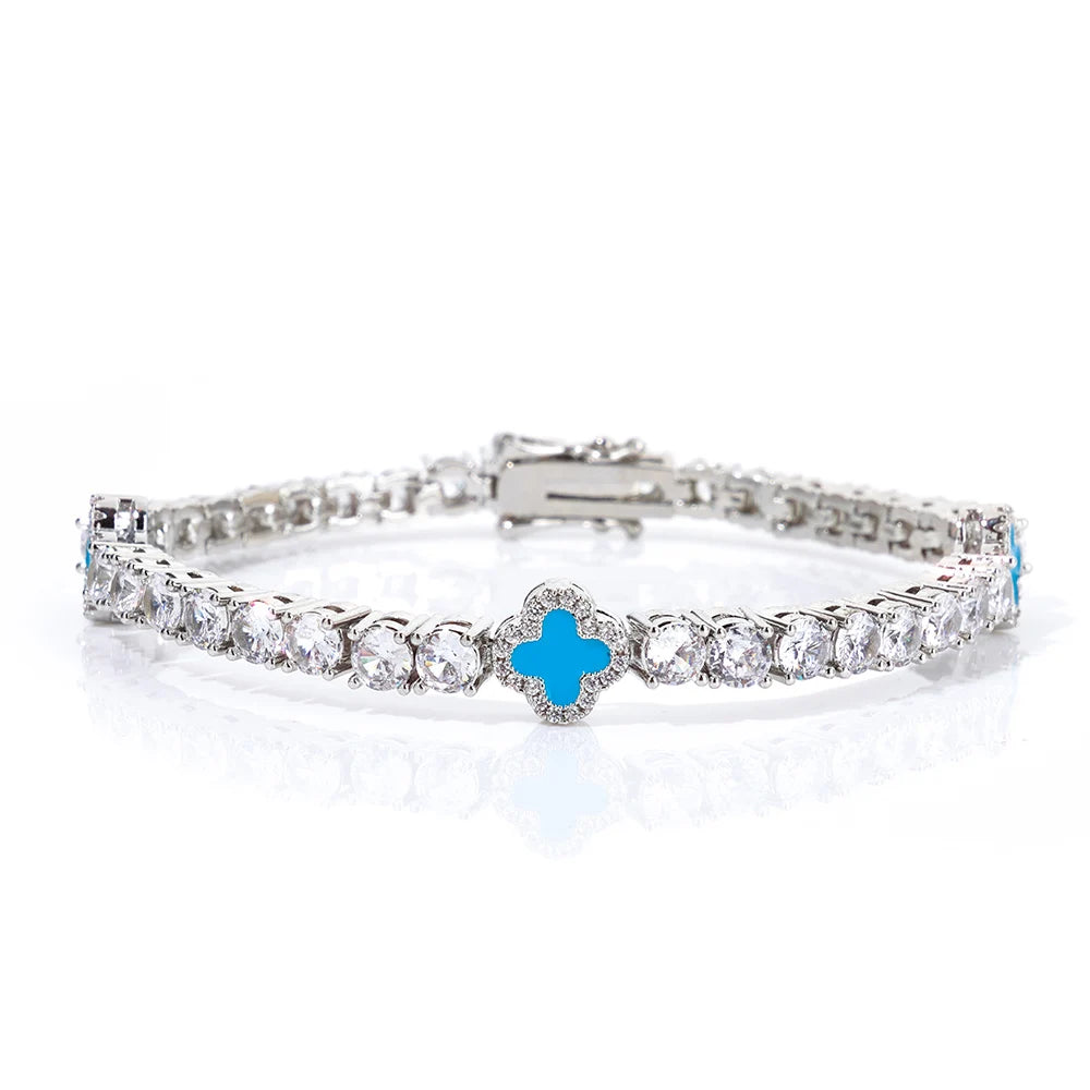 Colorful SOFT PARADISE tennis bracelet with vibrant beads and a sleek clasp, perfect for stylish wrist accessories.