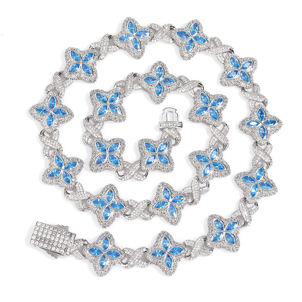 Floral Infinity Cuban Link Choker